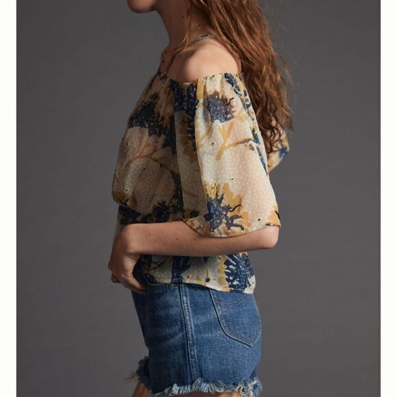 Let Me Be Off-The-Shoulder Sheer Blouse - Picture 2 of 4